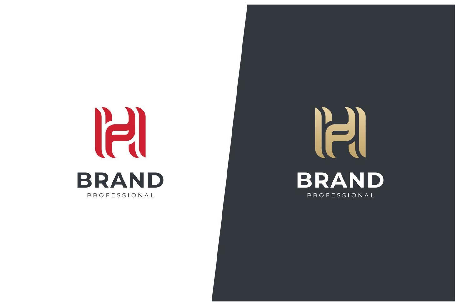 H Letter Logo Vector Concept - Monogram Icon Trademark Creative Emblem Design Template. Universal H Logotype Brand