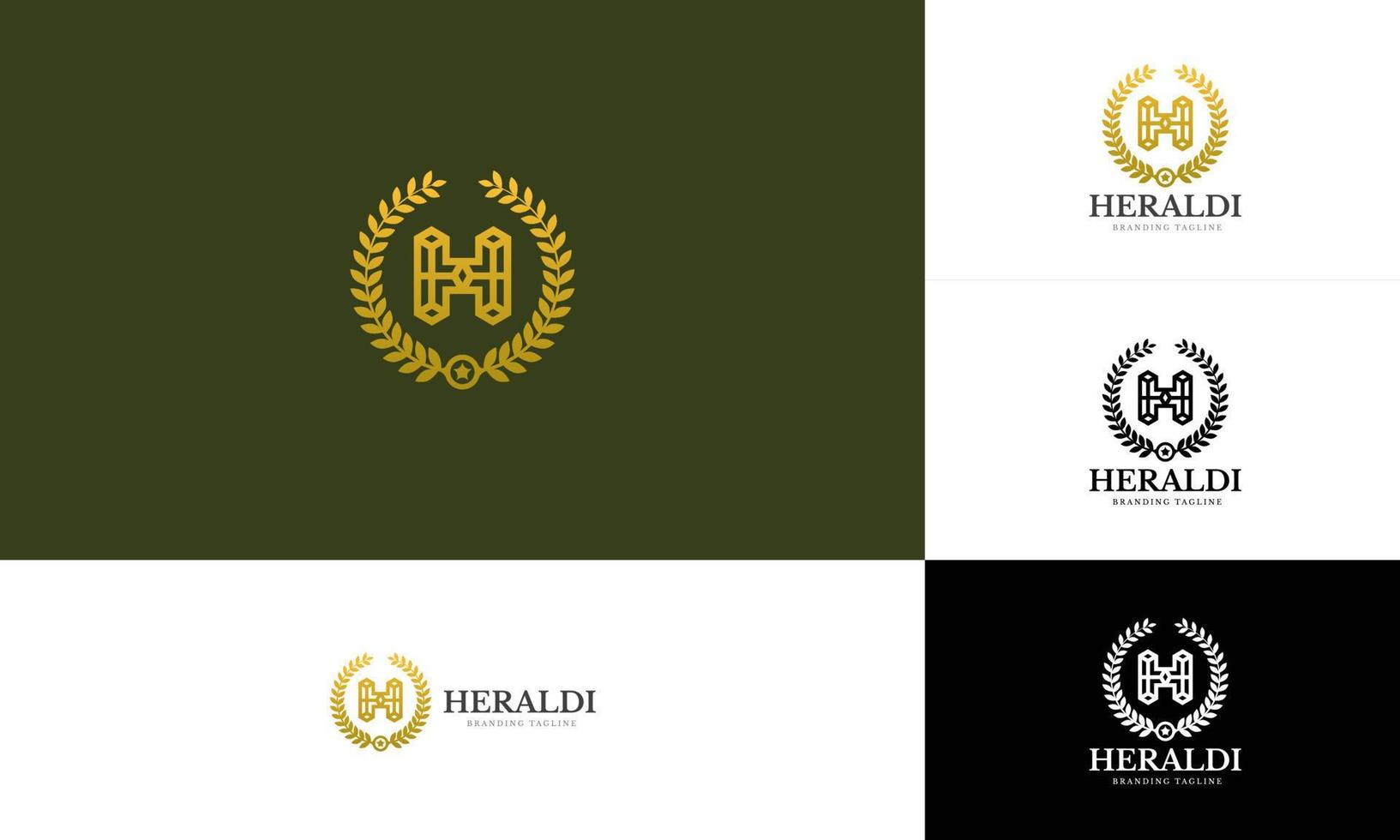 H Letter Logo Vector Concept - Monogram Icon Trademark Creative Emblem Design Template. Universal H Logotype Brand