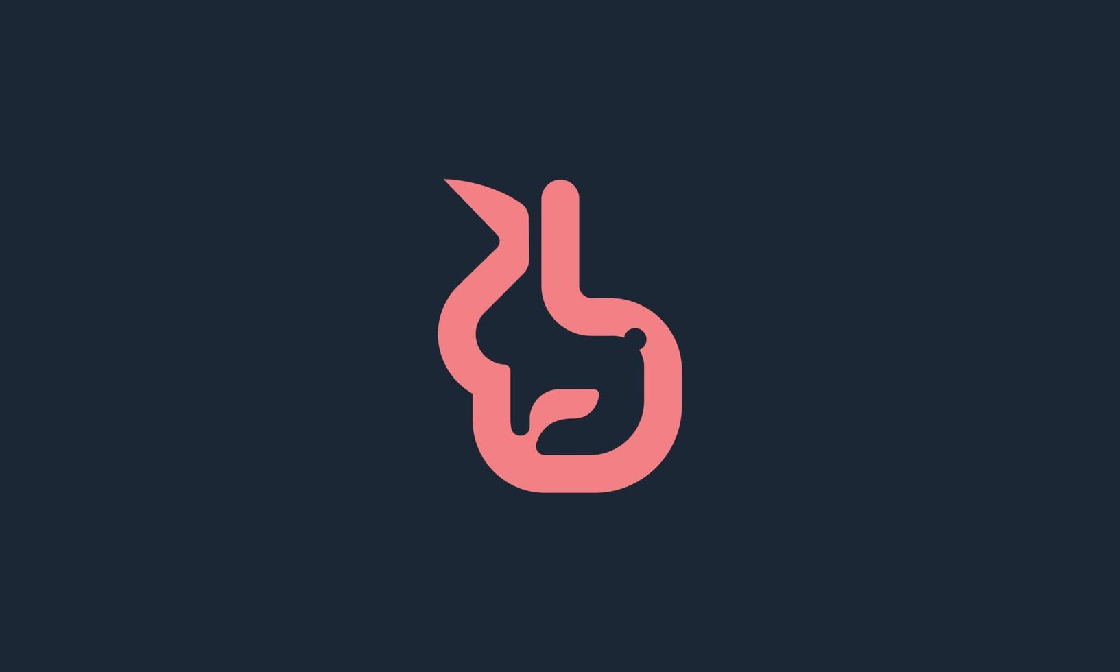 Rabbit Easter Bunny Logo Template vector
