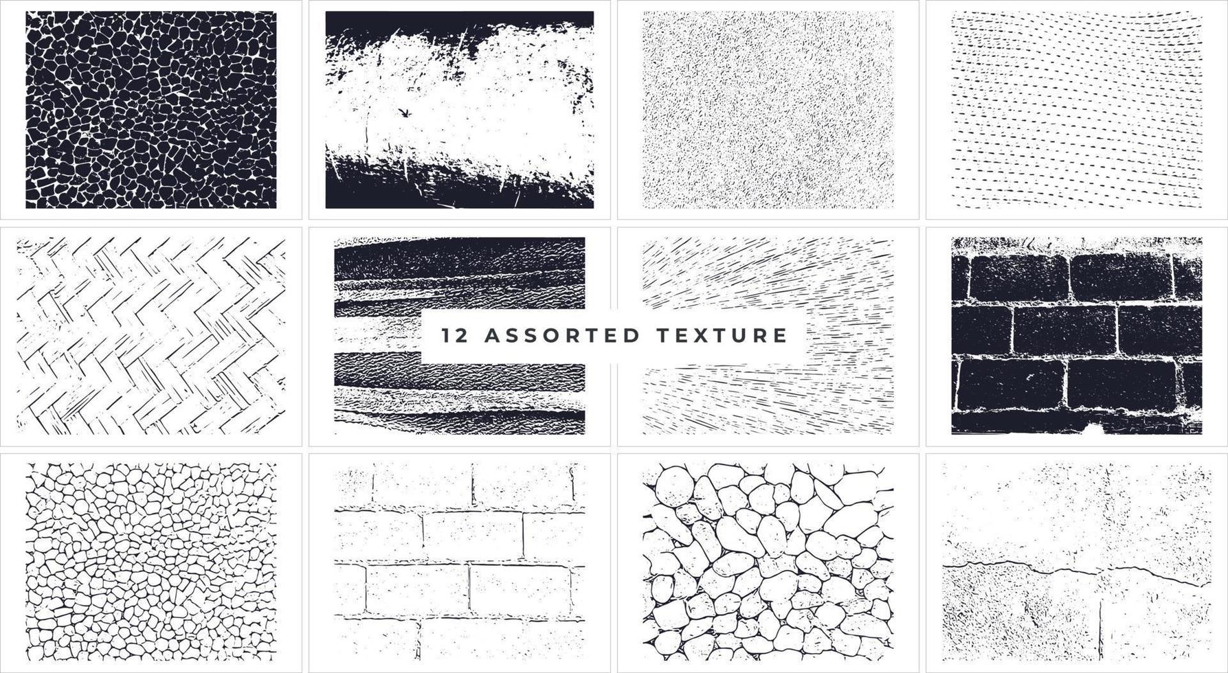 12 Assorted Vector Texture Background