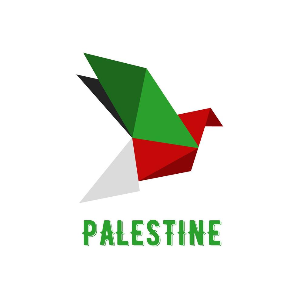 illustration vector of free palestine origami perfect for background,print,etc.