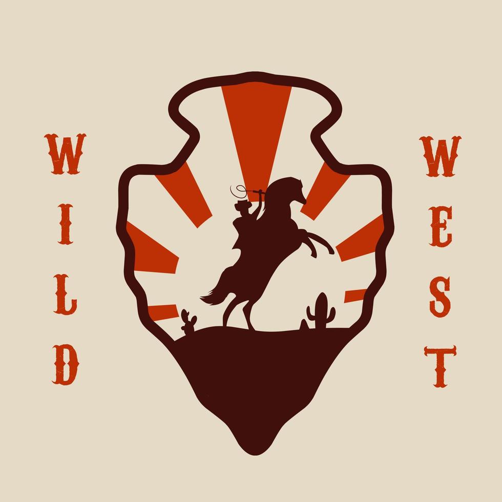 illustration vector of cowboy ride horse perfect for background,poster,etc