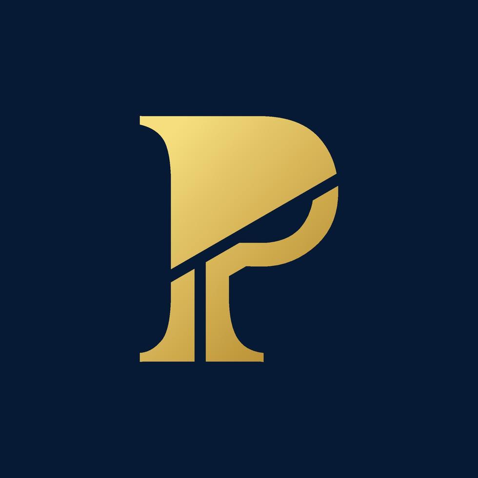 letter p logo vector