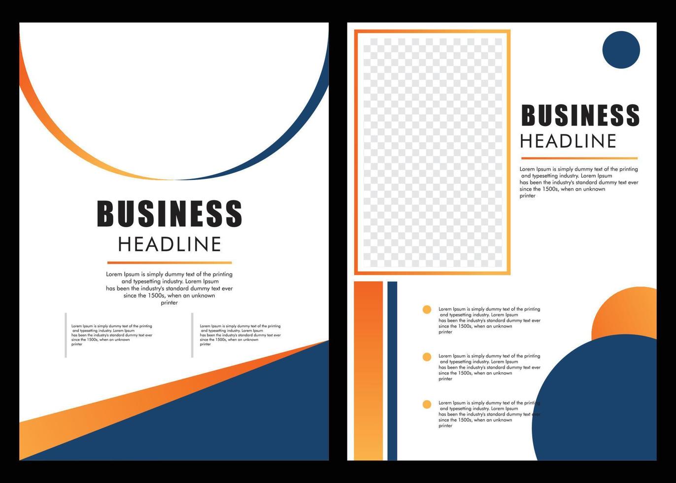 bussiness headline flayer banner template vector