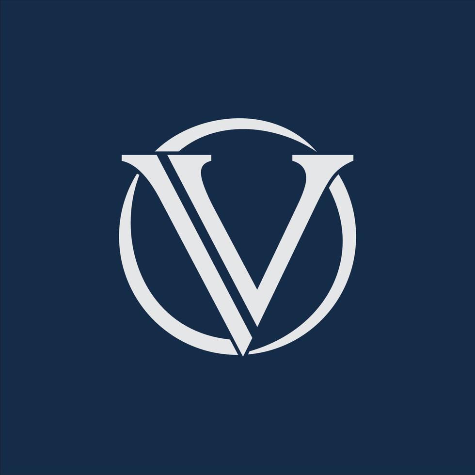 vector de logotipo de letra v