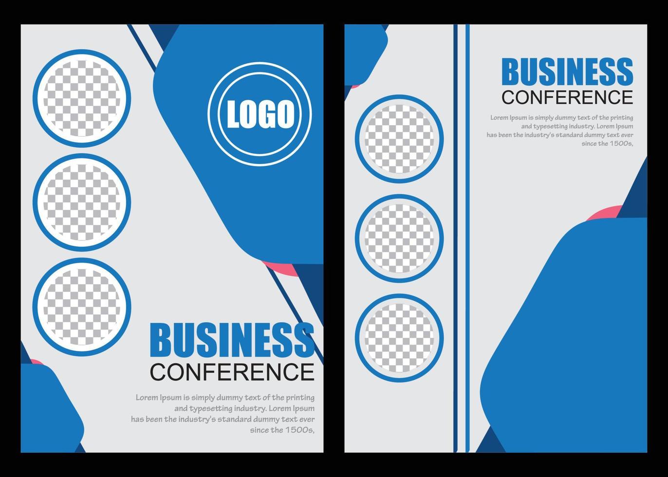flayer business conference banner template vector