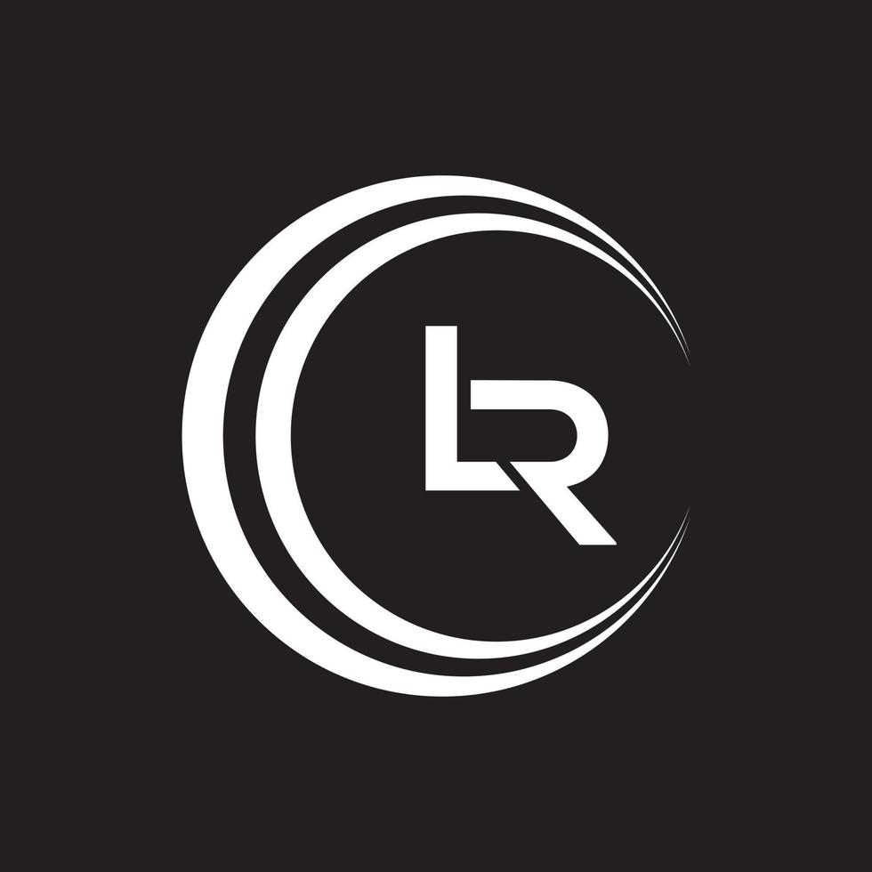 LR Logo Design Template Vector Graphic Branding Element
