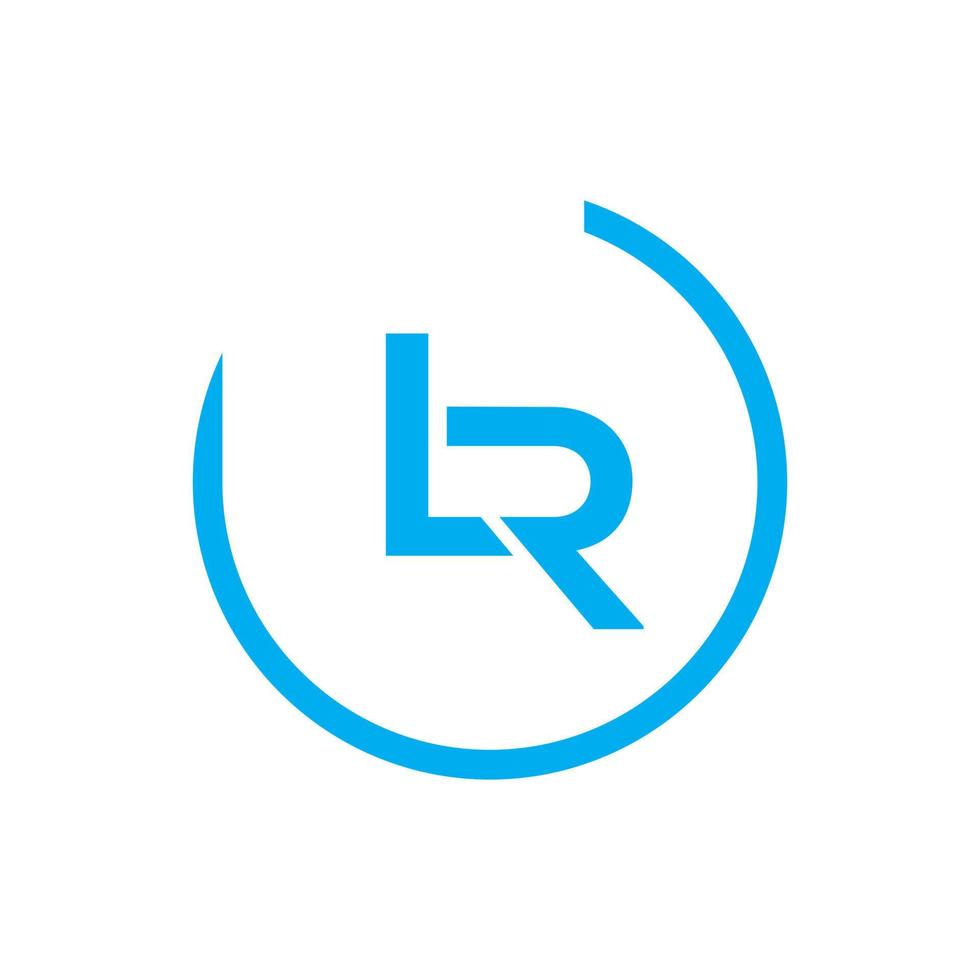 LR Logo Design Template Vector Graphic Branding Element