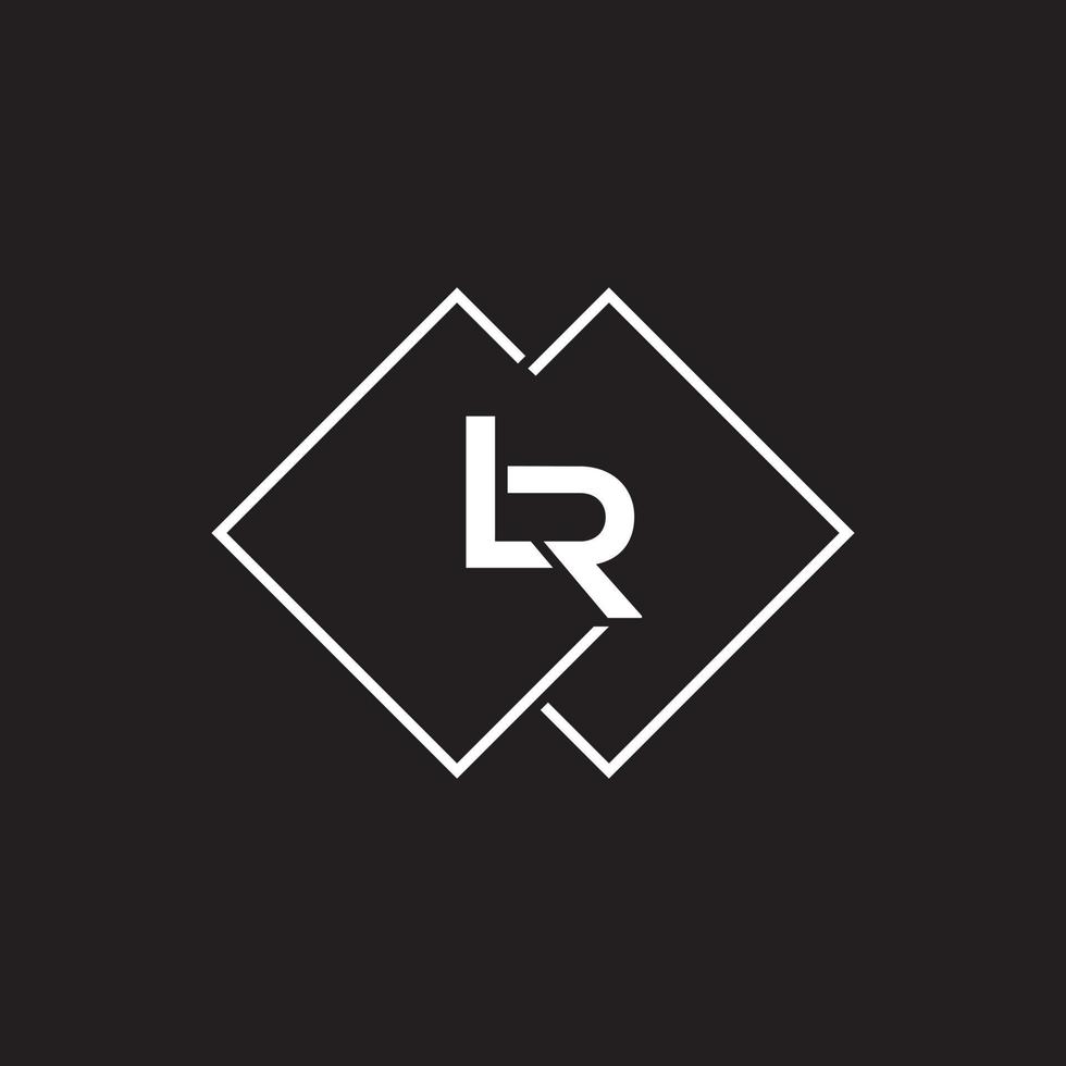 LR Logo Design Template Vector Graphic Branding Element