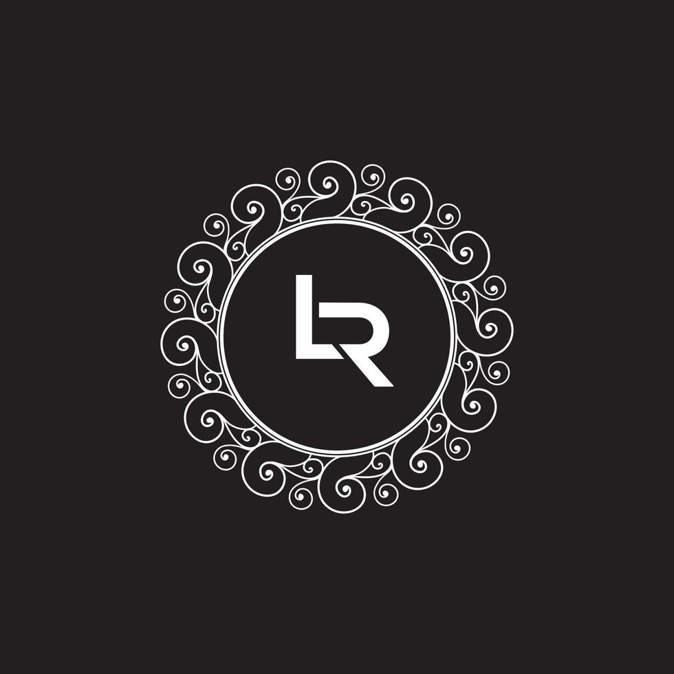 LR Logo Design Template Vector Graphic Branding Element
