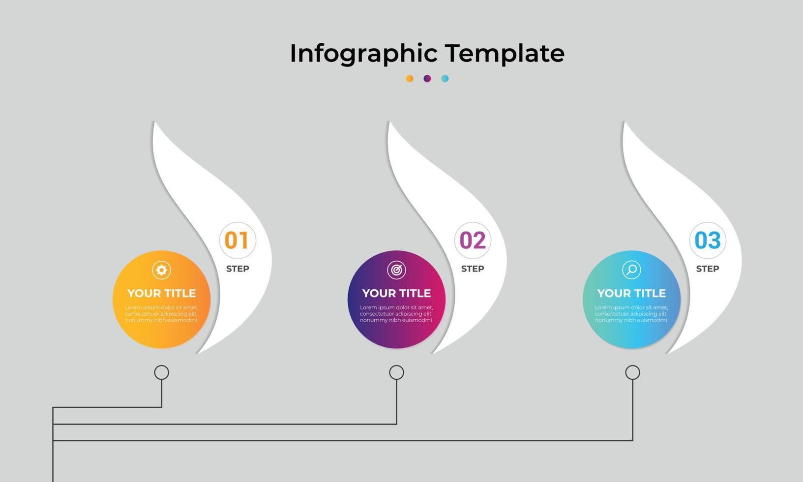 diseño de plantilla infográfica de presentación empresarial. vector