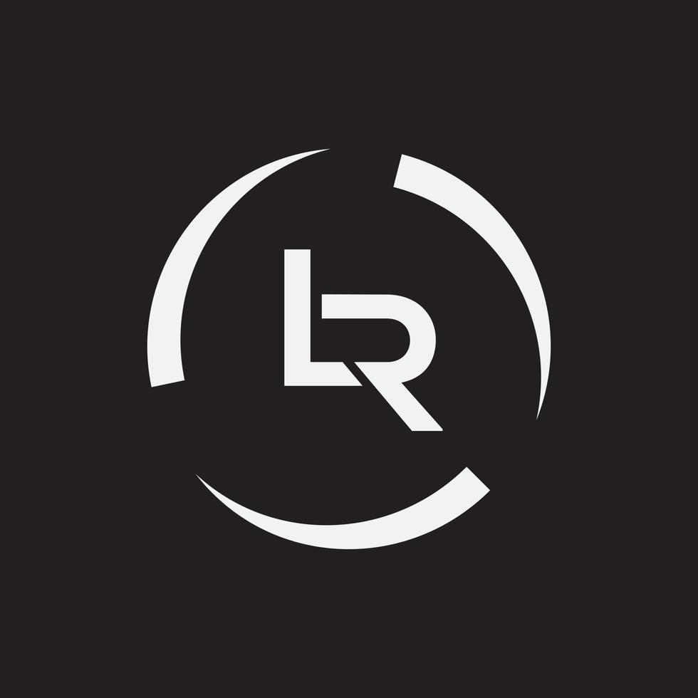 LR Logo Design Template Vector Graphic Branding Element