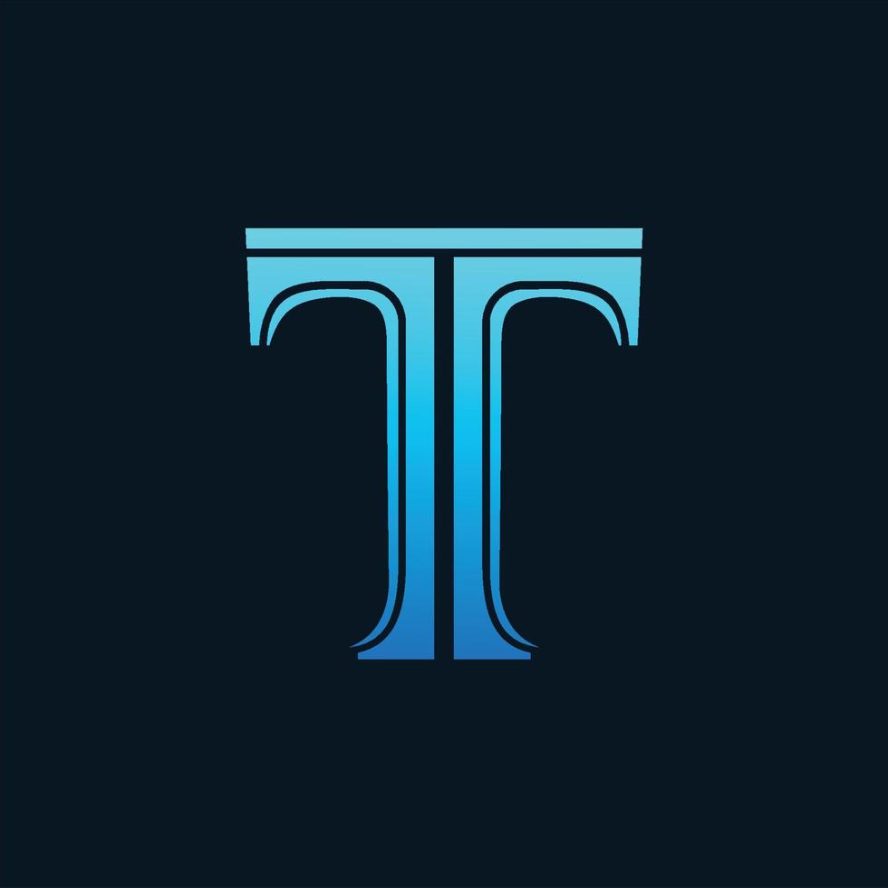 letter t logo vector