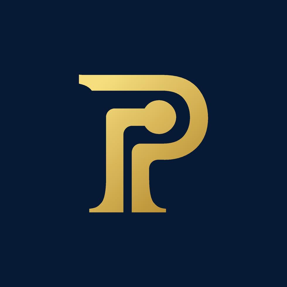 letter p logo vector
