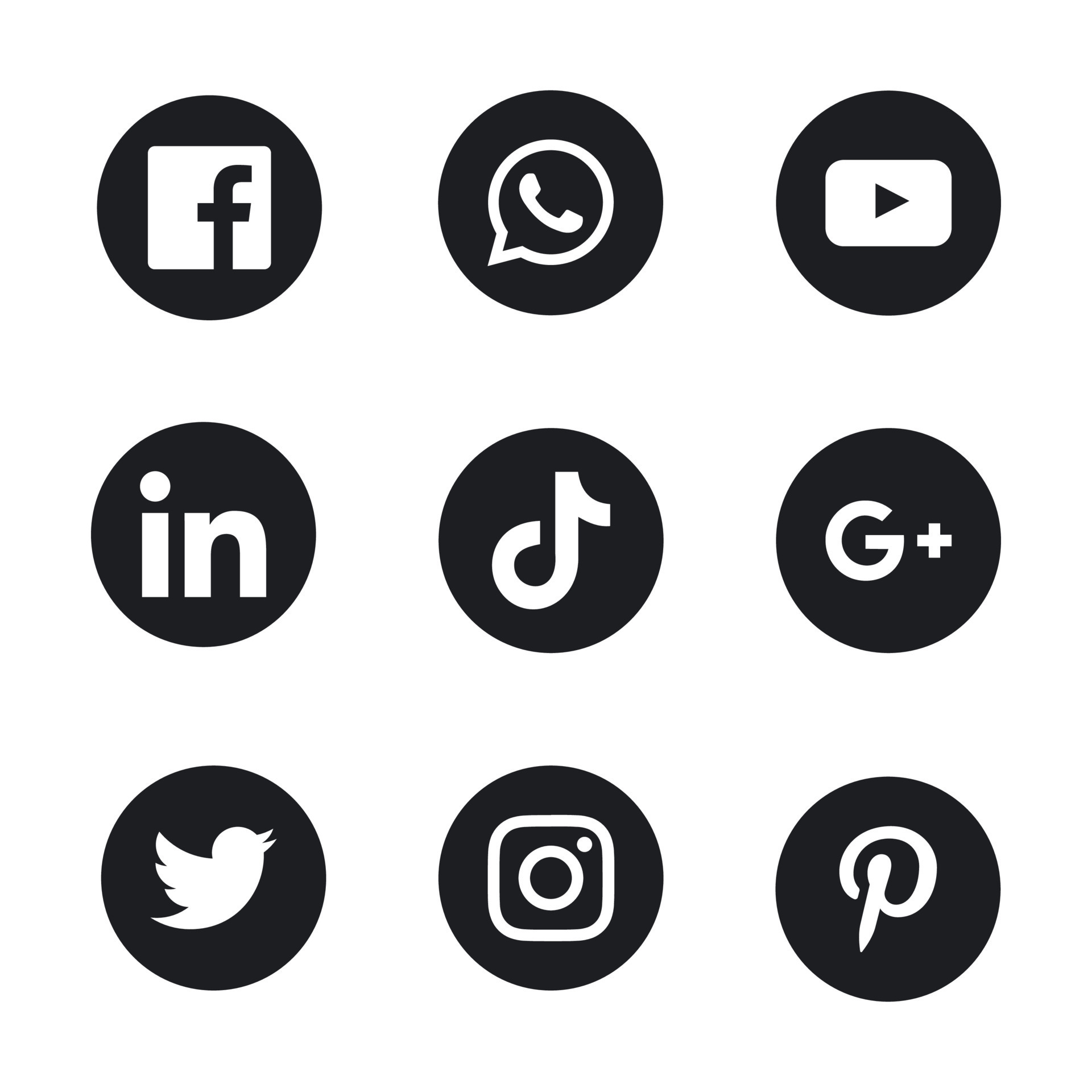 Social Media Icons Vector Art, Icons, and Graphics 9295946 Vector Art ...