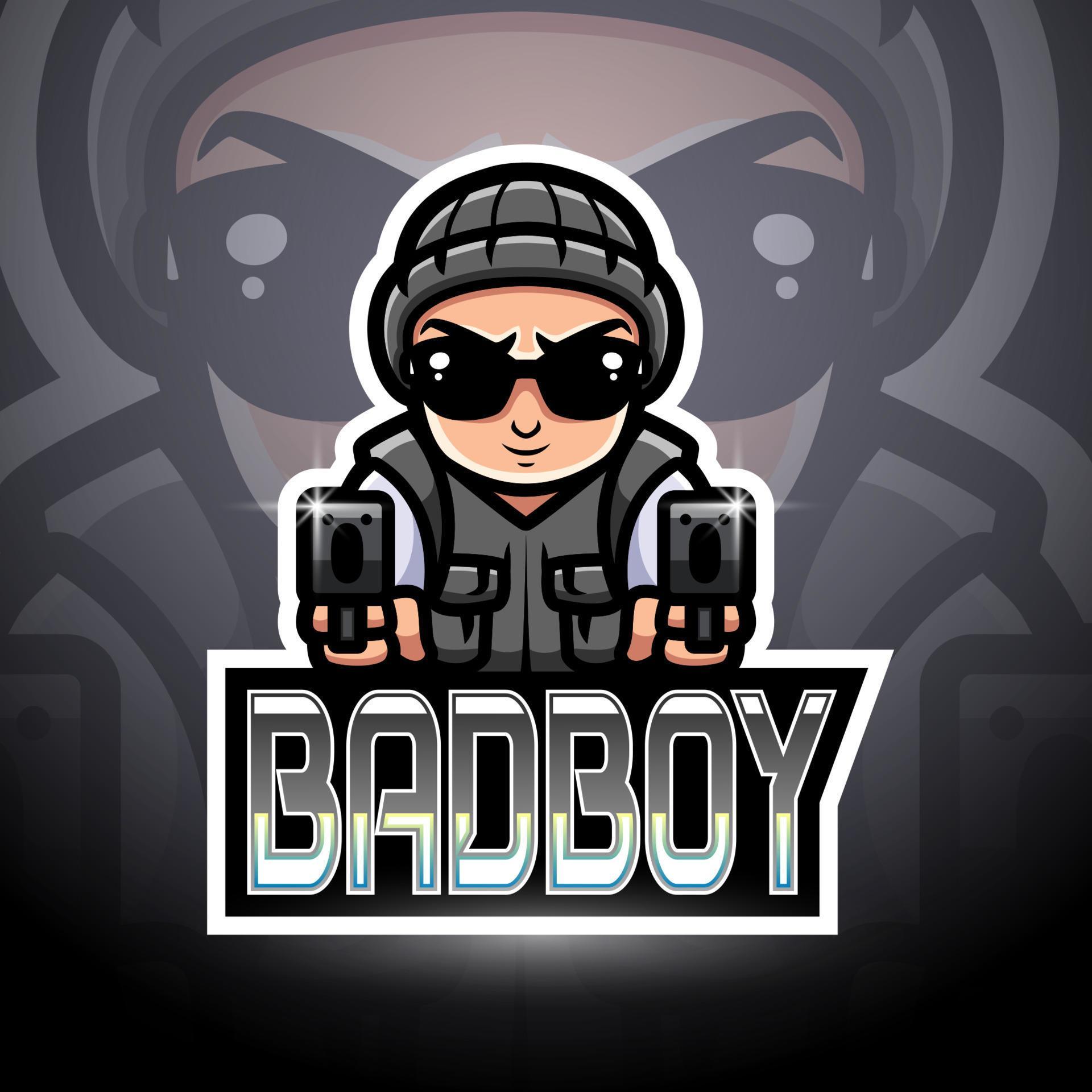 Bad boy esport logo mascot design 9296010 Vector Art at Vecteezy