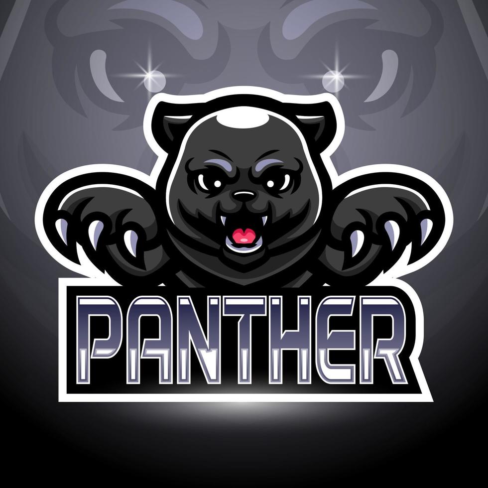 Panther esport logo mascot design vector