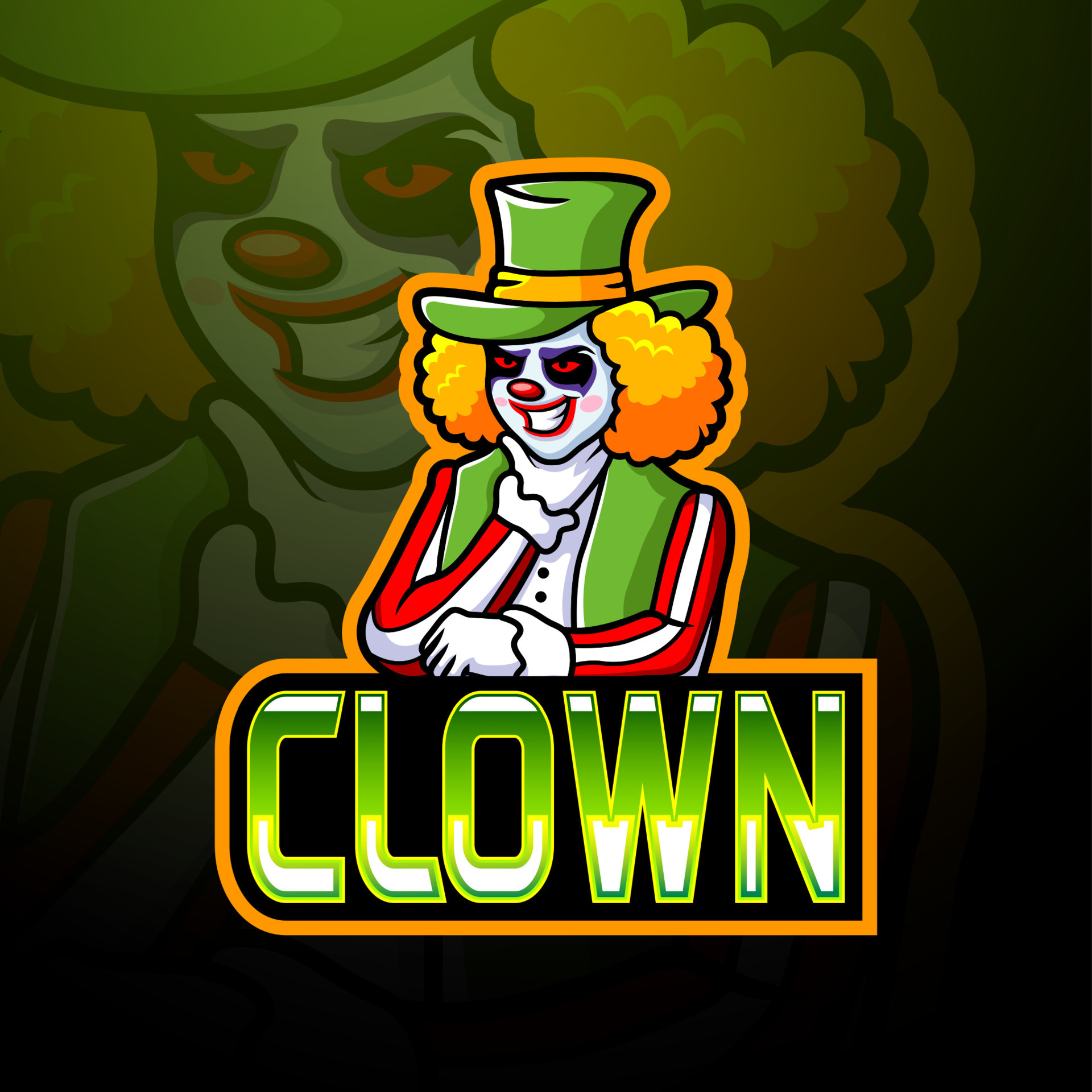 Clown esport logo mascot design 9296039 Vector Art at Vecteezy
