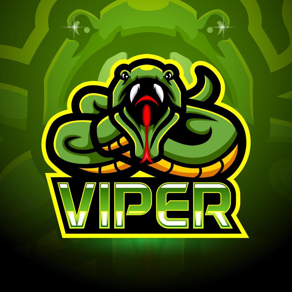 Viper mascot sport esport logo design vector