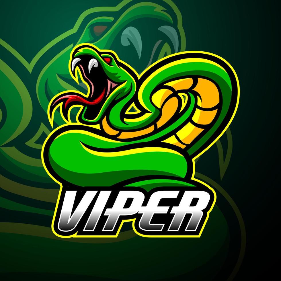 Viper mascot sport esport logo design vector