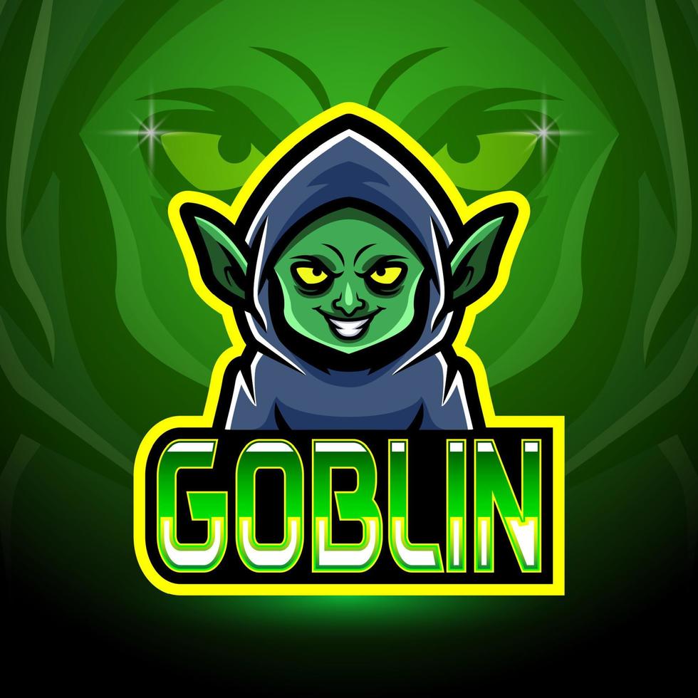 diseño de la mascota del logotipo de goblin esport vector