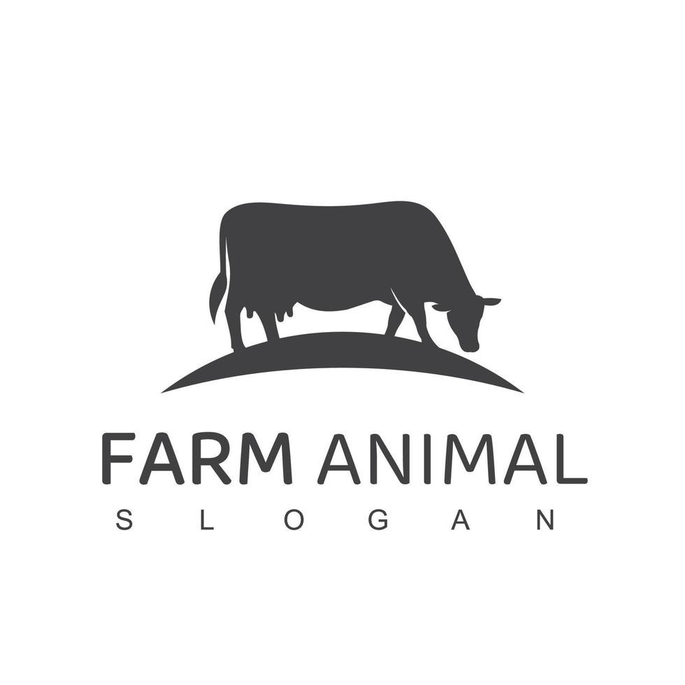 granja, plantilla de diseño de logotipo de animales vector