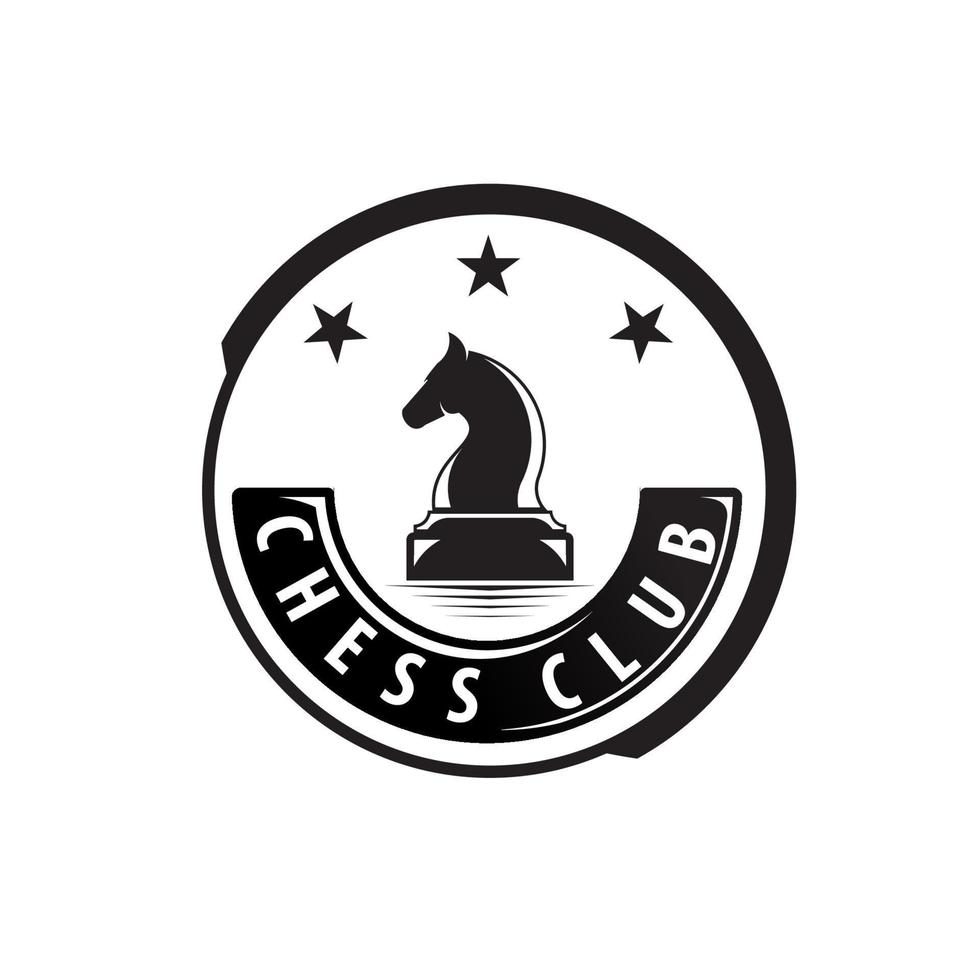 Chess Logo Design Template vector
