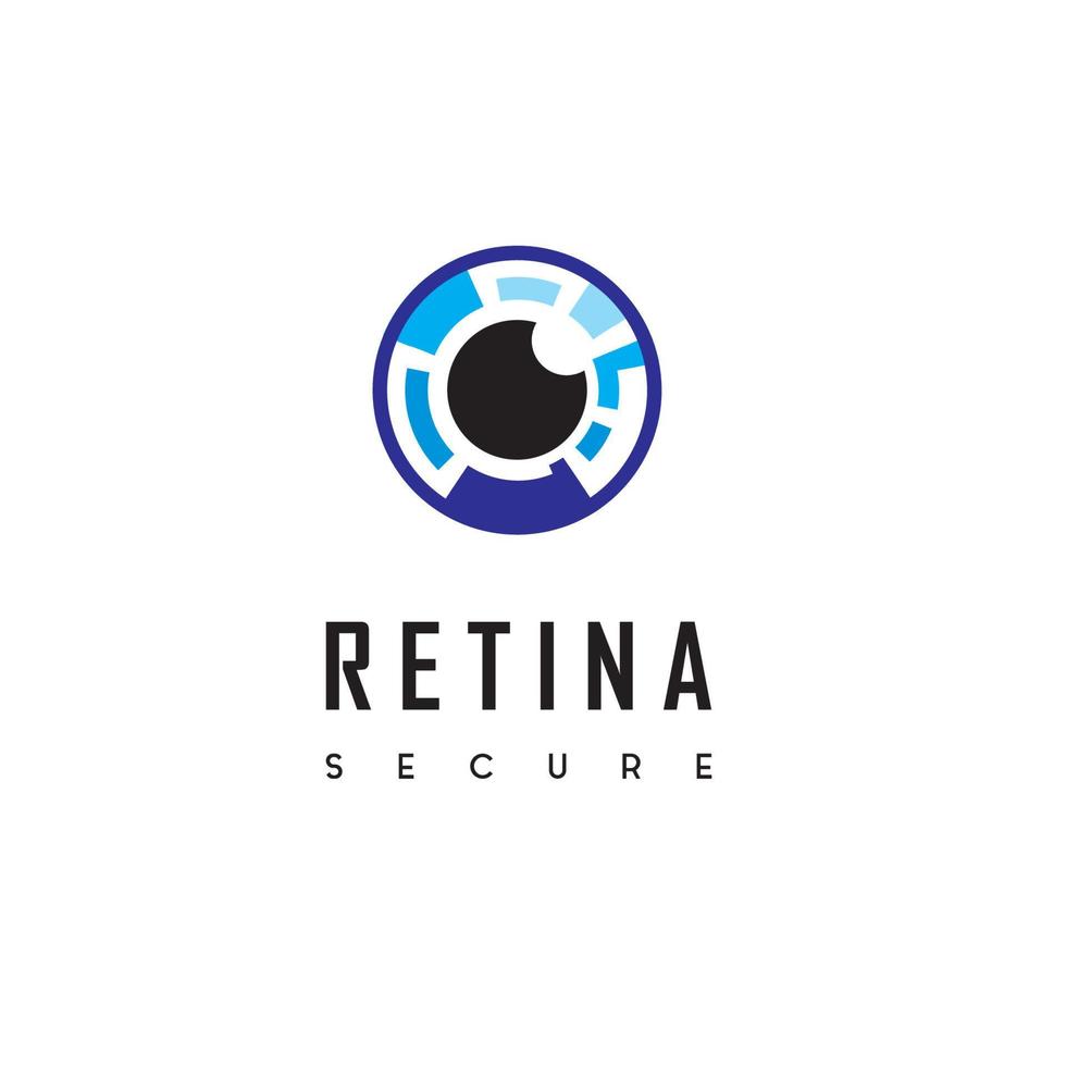 logotipo de retina, símbolo de seguridad vector