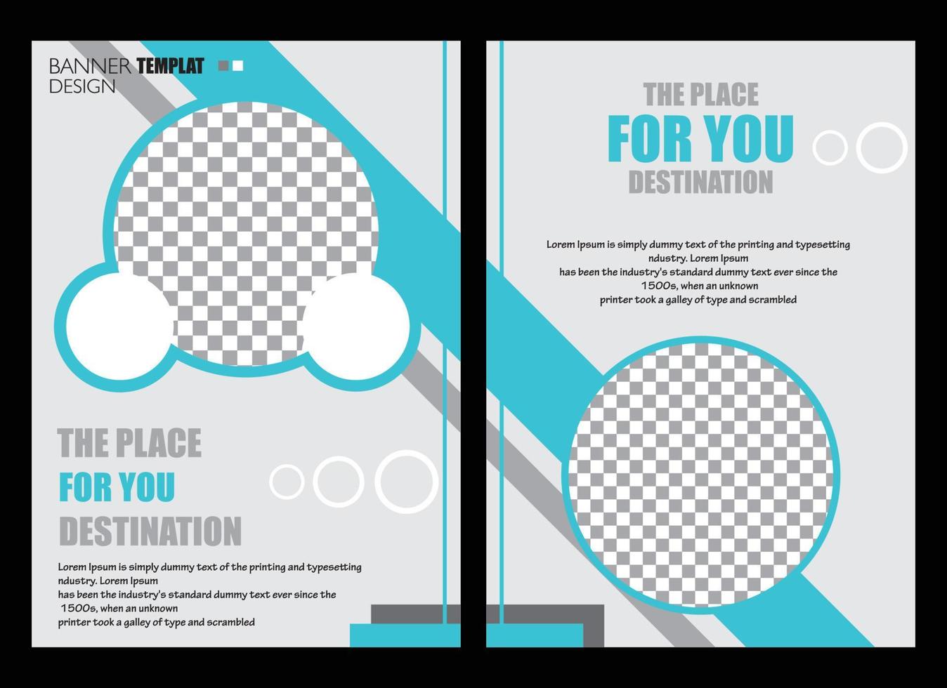 the place for you destination flayer banner template vector