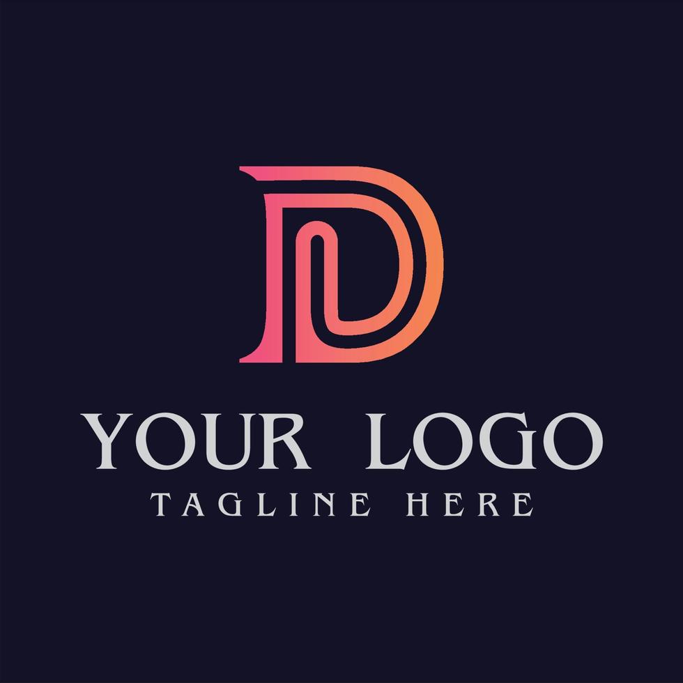 letter d logo design vector