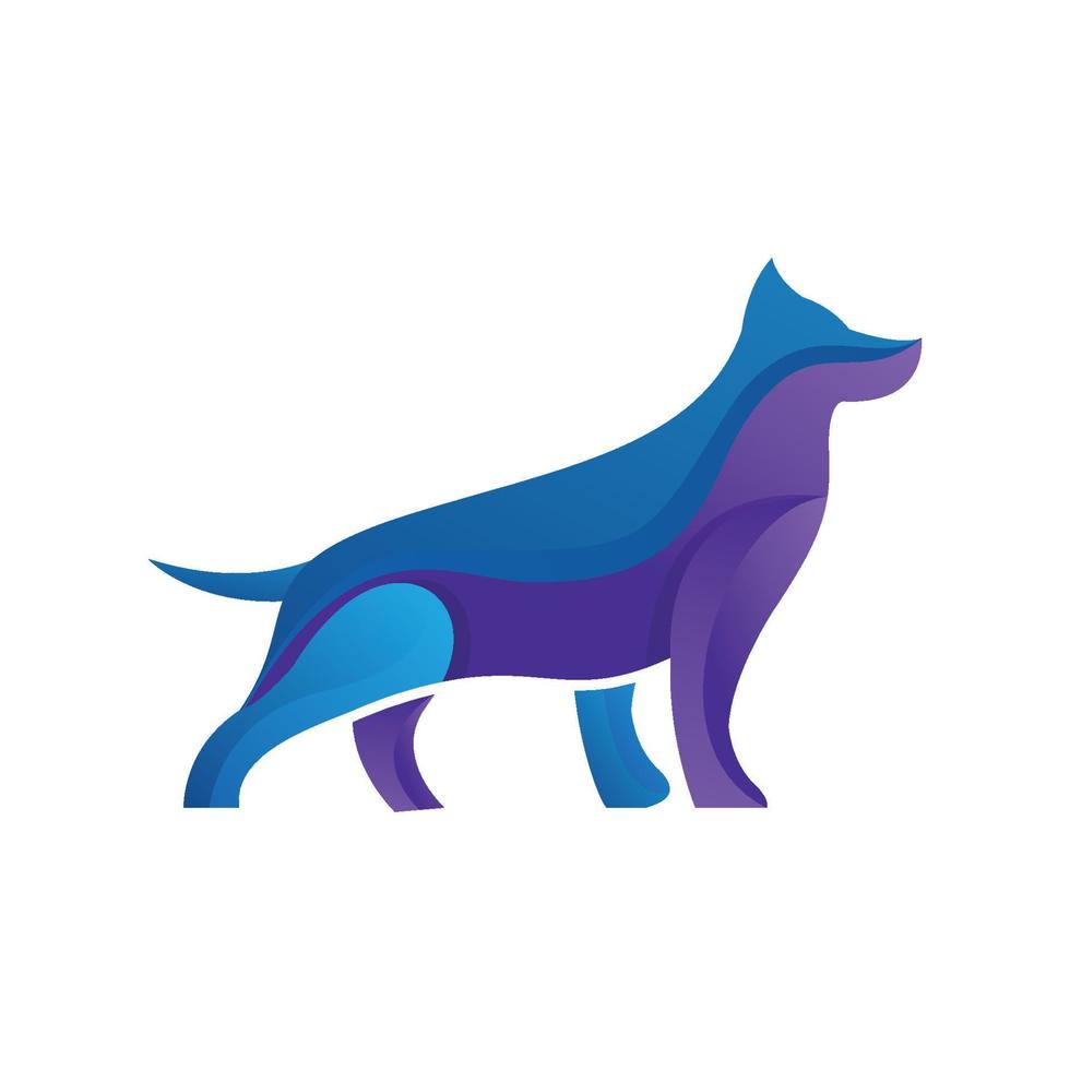 vector de logotipo de animal de perro