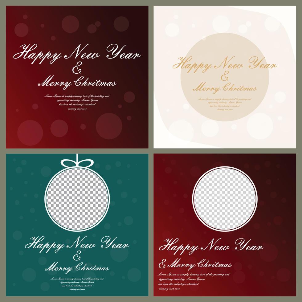 happy new year and merry cristmas vector