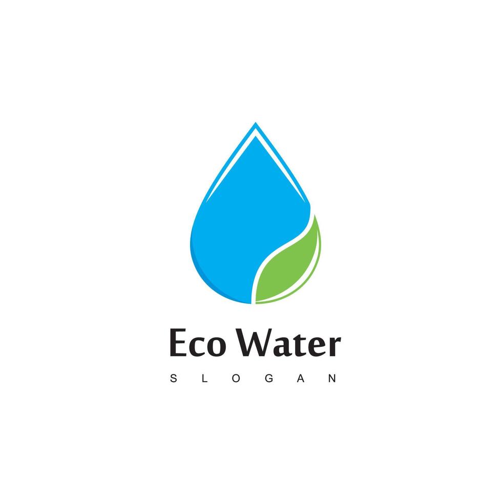 plantilla de logotipo de agua ecológica vector