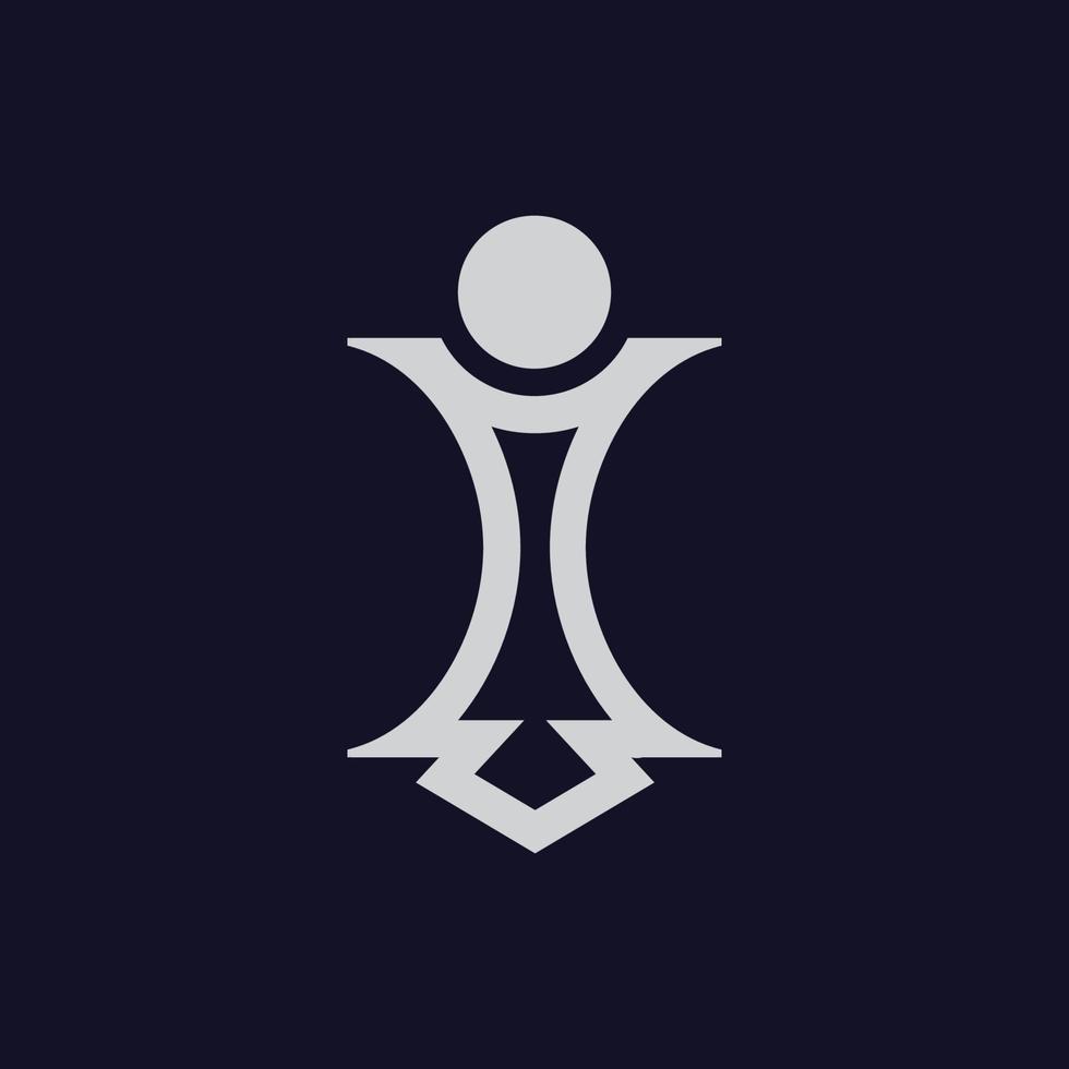 letter i logo vector