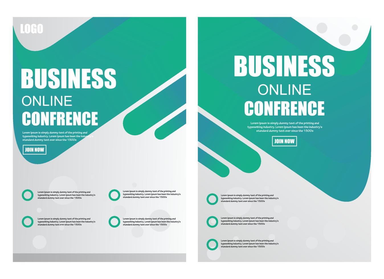business online confrence flayer banner template vector