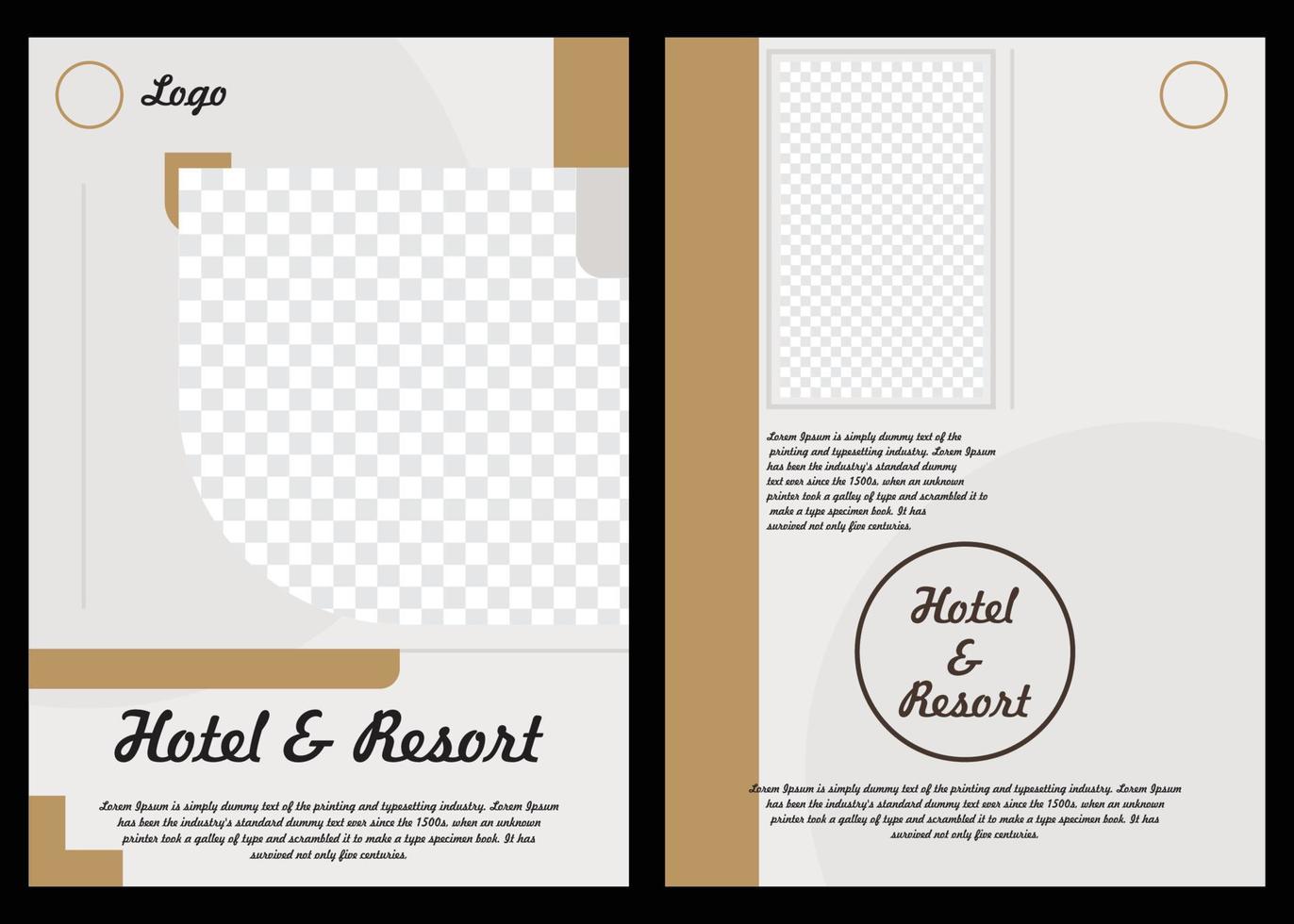 hotel and resort flayer banner template vector