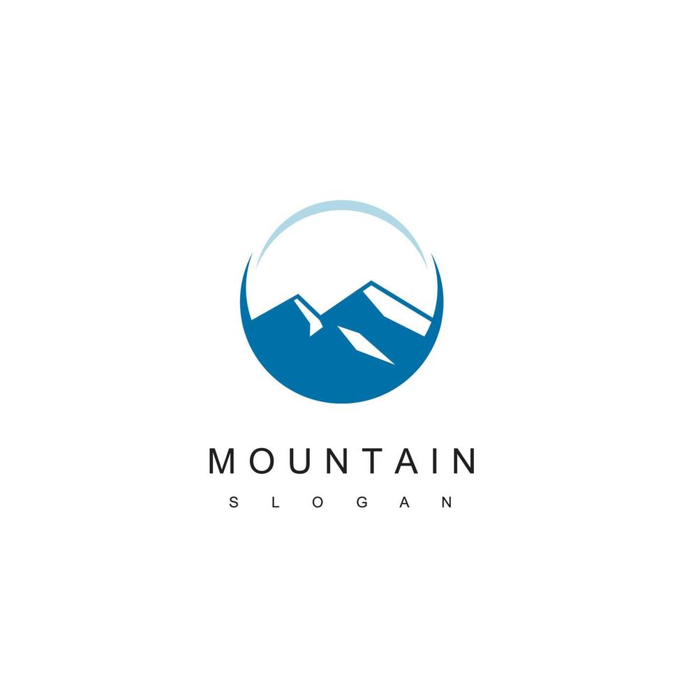 plantilla de diseño de logotipo de montaña vector