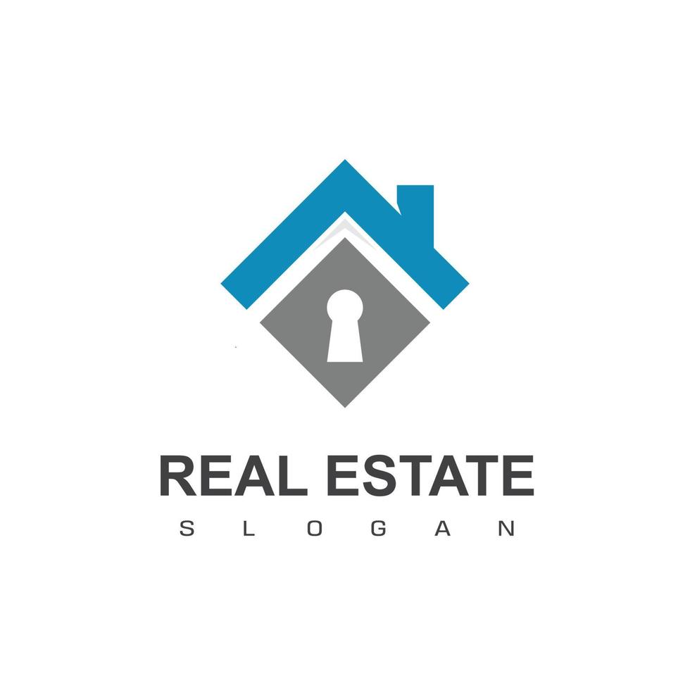 Real Estate Logo Design Template, House Icon vector
