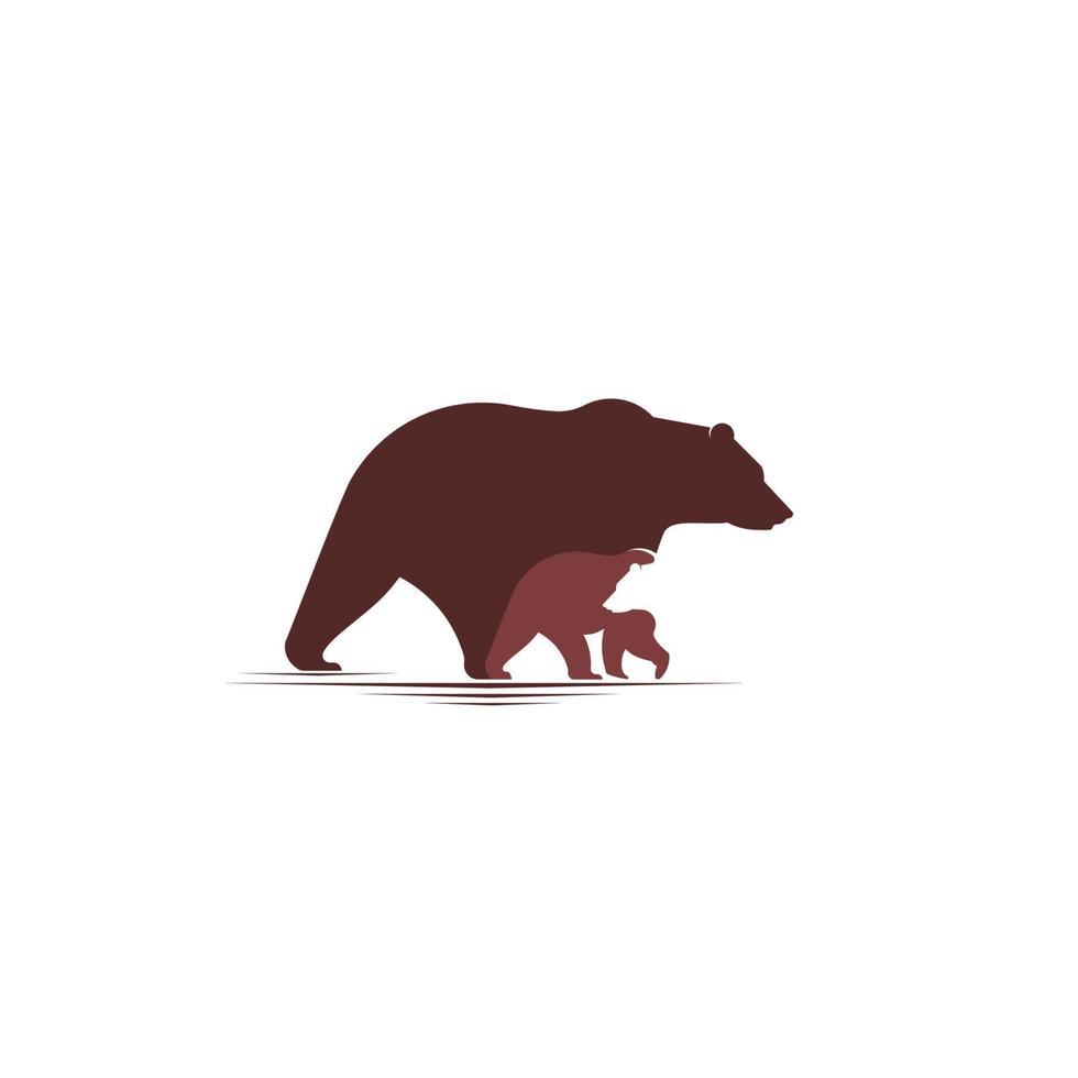 plantilla de diseño de logotipo de oso vector