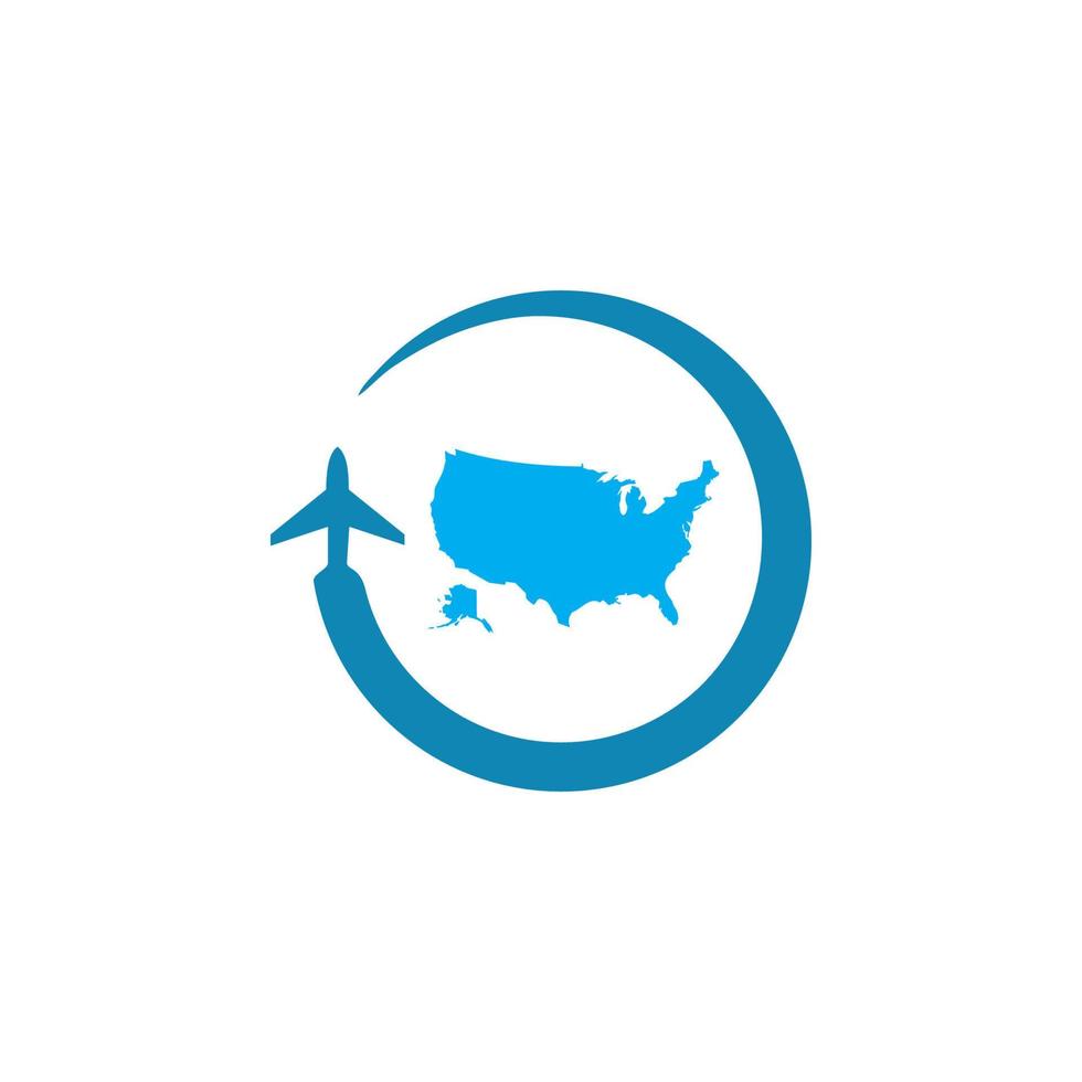logotipo de viaje de estados unidos vector