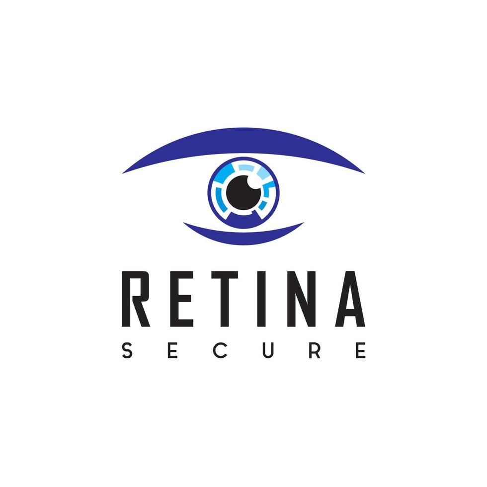 logotipo de retina, símbolo de seguridad vector