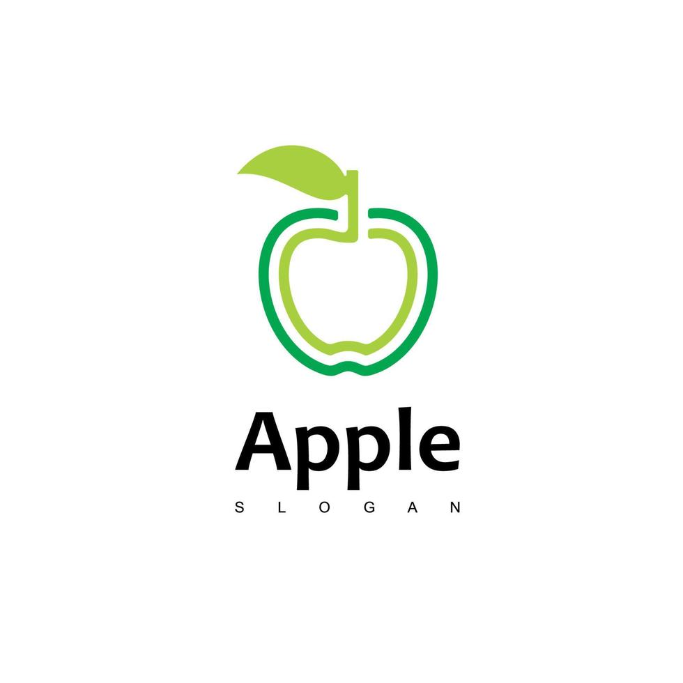 plantilla de diseño de logotipo de fruta de manzana vector