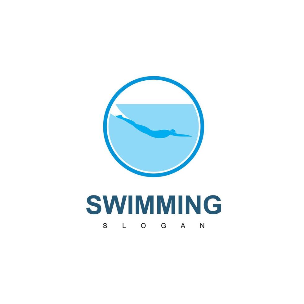 Swimming Logo Design Template vector