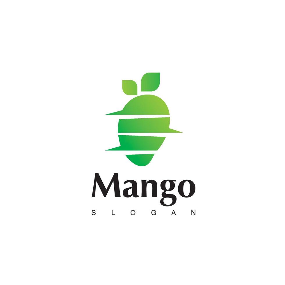 plantilla de diseño de logotipo de fruta de mango vector