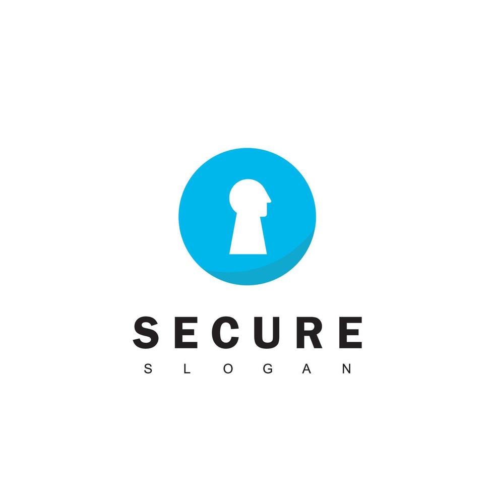 Secure Logo With Padlock And Keyhole Symbol vector