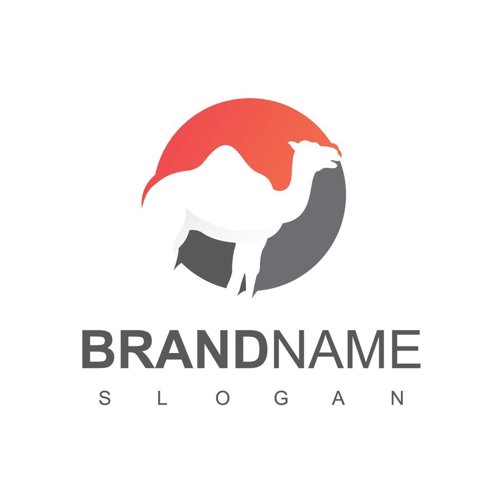 Camel Logo With Circle Background vector