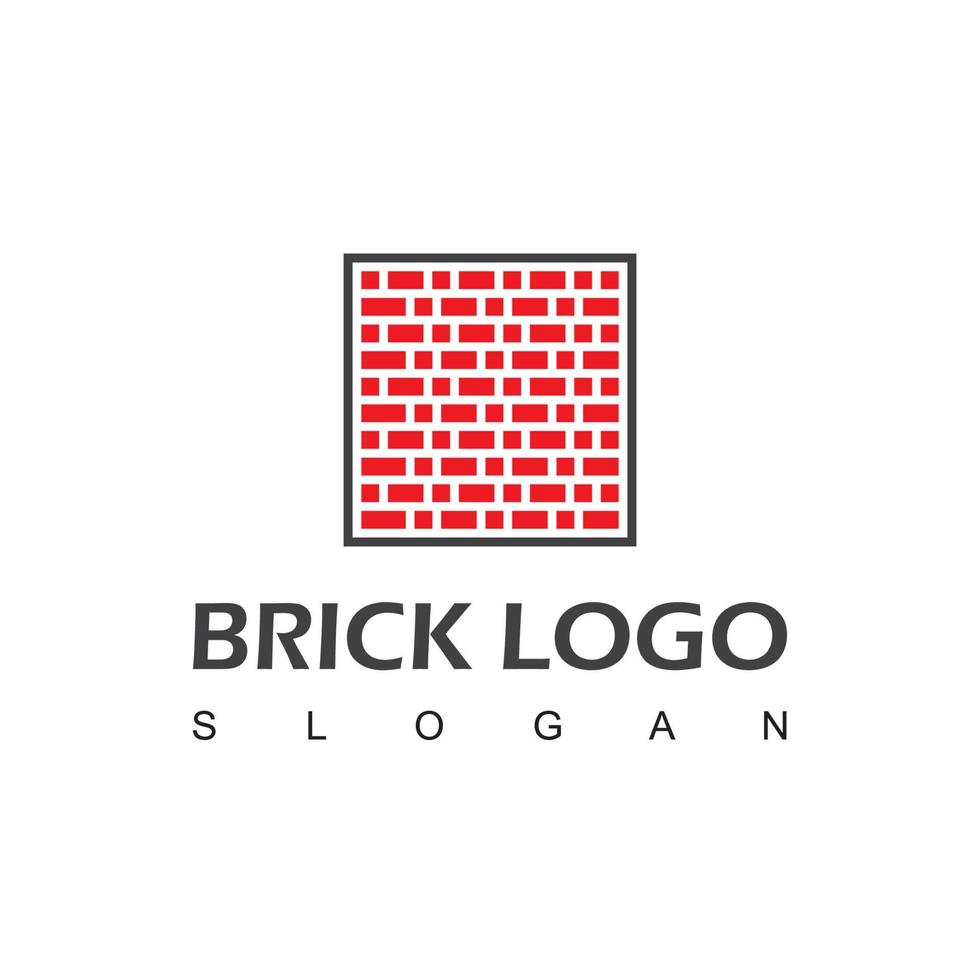 House Building, Brick Logo Design Template vector