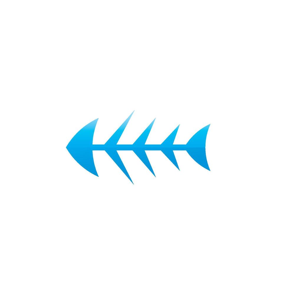 Abstract Blue Fish Logo Template vector