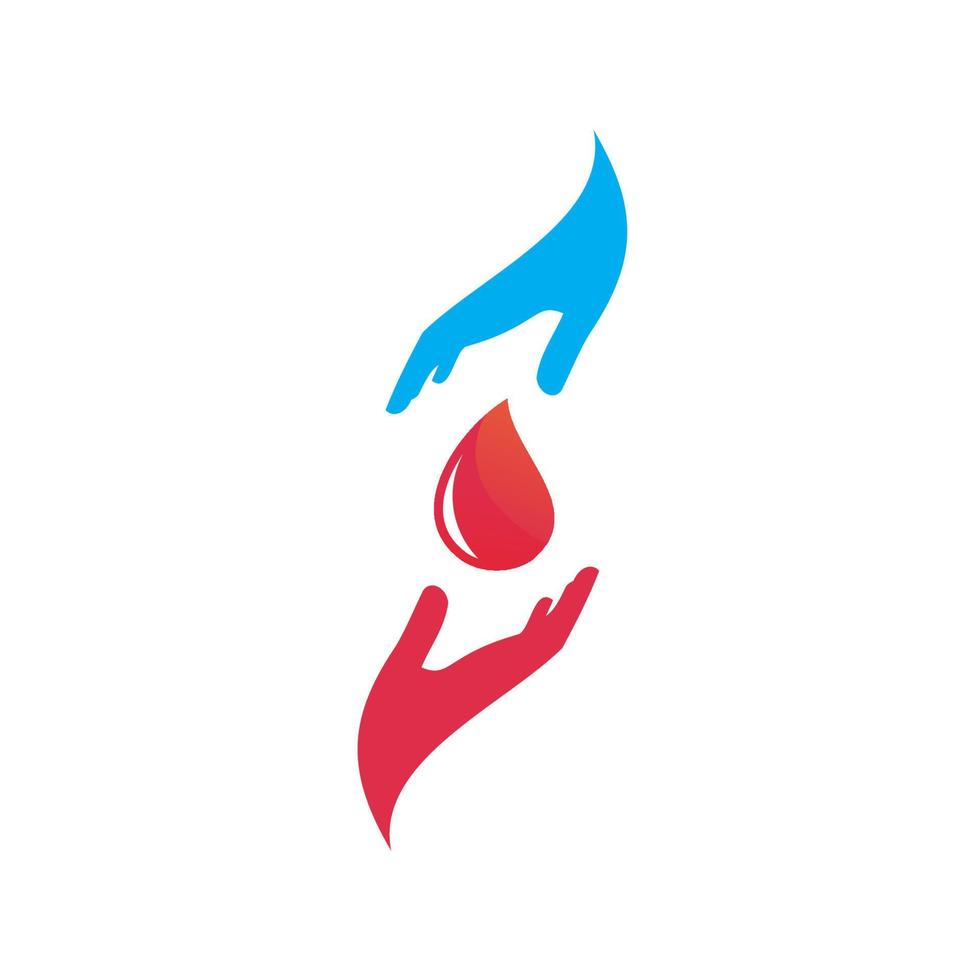 logotipo de donante de sangre vector