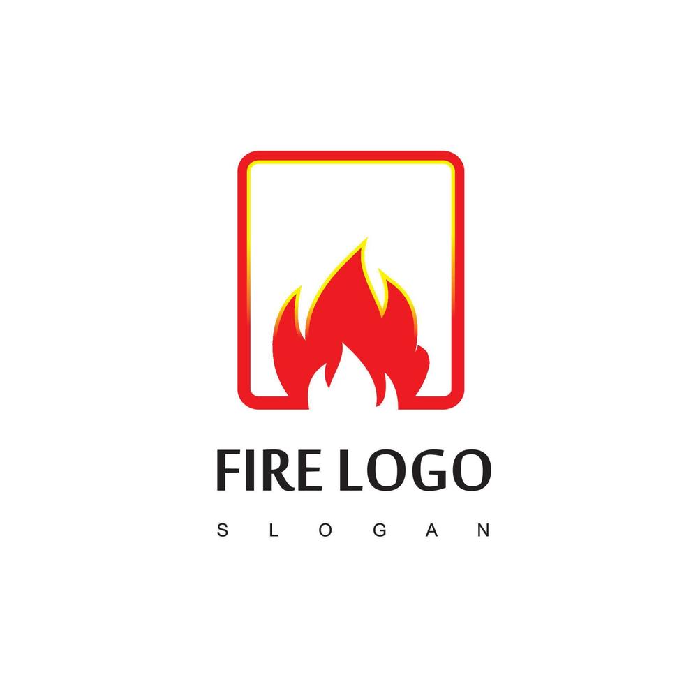 ilustración de logotipo de fuego vector